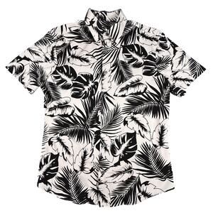 Express Shirt Mens Medium Floral Button Up Short Sleeve Hawaiian Tropical Summer